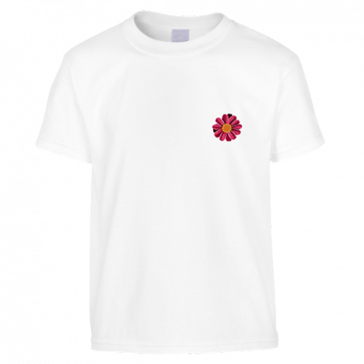 Red Daisy Chest T-Shirt