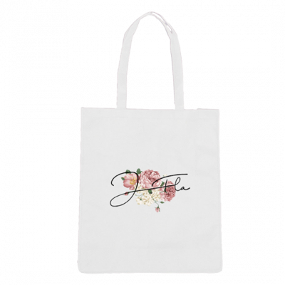 Floral Tote Bag (White)